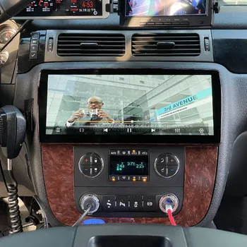 12,3-Инчов Android 12 За GMC Yukon Chevrolet Tahoe Sierra 2007-2013 Радиото в автомобила Авторадио GPS Мултимедиен плейър Стерео Навигационен блок