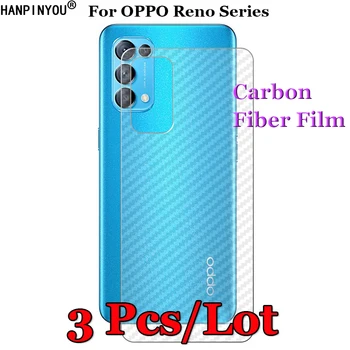 3 бр./лот За OPPO Reno5 Reno 8 5 7 6 Z F Pro K Plus 5G 3D Нескользящая Задната филм от въглеродни влакна, Защитен стикер за екран