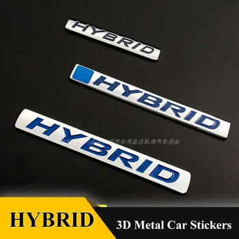 3D Метален ХИБРИД Икона Стикер Емблема на Етикети Автомобилен Стайлинг За Nissan Honda Civic Hybrid Fit (Jazz, CRV Accord Odyssey Аксесоари