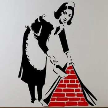 Banksy мома Комикс модел стикер за стена декорация на дома, винил тапети adesivo де parede стикери за стена начало декор