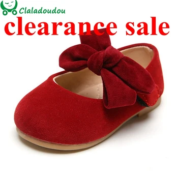 Claladoudou/обувки за малки момичета 11,5-15,5 см, Черна Замшевая Обувки Принцеса с Голям Нос-пеперуда, Червени танцови обувки за малки момичета, Бежовата Детски Обувки