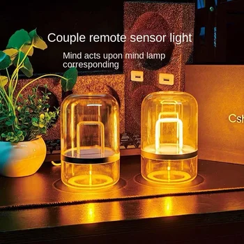 Cshine Дистанционно лека нощ Интерактивен междуселищни Любов Осветление Обещание Лампа Настолна Лампа Прост Tanabata Двойка Подарък