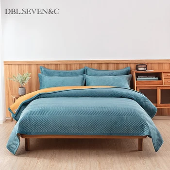 DBL.SEVEN & C Висококачествено Покривка с двоен страничните шевове на спално бельо, стеганое спално бельо, одеала, Шалтета за кърпи, покривки за легла