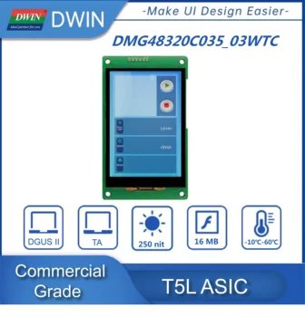 DWIN 3,5-инчов IPS екран, LCD дисплей 480xRGBx320, Монитор, Тъчпад, TFT, UART LCM, HMI Интелигентен Икономичен