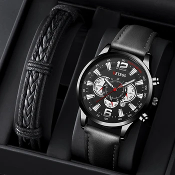 horloges mannen Fashion Мъжки Ежедневни Horloges Mannen Luxe Zakelijke Quartz Polshorloge Lichtgevende Klok Man Lederen Armband