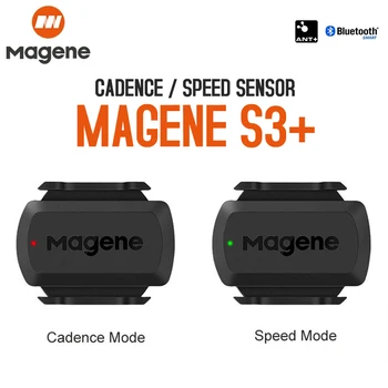 Magene S3 + Сензор за Честотата на въртене на Педалите ANT Bluetooth Компютър за измерване на Скоростта с Двоен Сензор Аксесоари за Велосипед, Съвместими с WahooOnelap Zwift