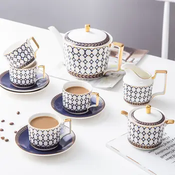Nordic ins набор от кафе чаши от костен порцелан, керамични чай творчески следобеден черен