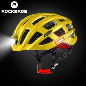 Rockbros колоездене масло е Лека Каска За Мъже И Жени, Ultralight Велосипеден Гласове Каска, USB Акумулаторна Велосипедна светлината на Прожекторите, Защитен Шлем