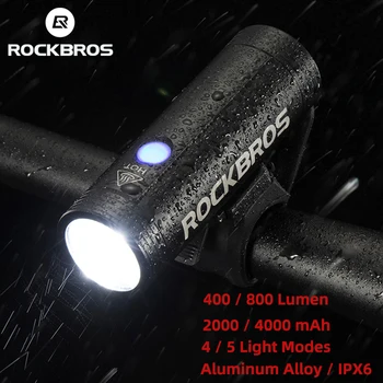 ROCKBROS под Наем Предни Светлини 400/800 ниво/1000LM USB Водоустойчив Велосипеден Волана Лампа Велосипедна Фаровете Мтб Аксесоари за Велосипеди Фенерче