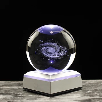 Астрономия 3D Топка на Слънчевата Система Кристален Глобус на Планетата Модел Сферата на Аксесоари За Украса на Дома