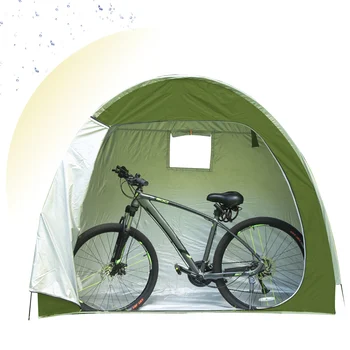 Велосипедна Палатка 195x163x80 см 210D със Сребърно Покритие Оксфорд Водоустойчив, Прахоустойчив, Навес За Съхранение на Велосипеди Преносими Сгъваеми Велосипеди Навес