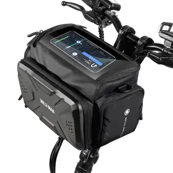Велосипедна Чанта За Електрически Скутер Предната Чанта 4Л Голям Капацитет Водоустойчив Мотор Чанта На Волана Със Сензорен Екран За Колоезденето Аксесоари