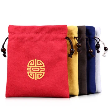 Високо качество на Тъканта чанта от съвсем малък, Ръчно Авоська, Чанта за бижута, чанта за бижута, Фланелевая Холщовая чанта, Чанта за съхранение на бижута
