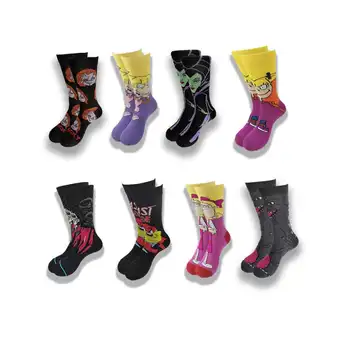 Гореща Разпродажба, 1 Чифт Чорапи с принтом аниме, Мъжки и дамски Чорапи, чорапи до Коляното с Анимационни герои, Чорапи за Cosplay, хип-хоп, ежедневни чорапи за възрастни