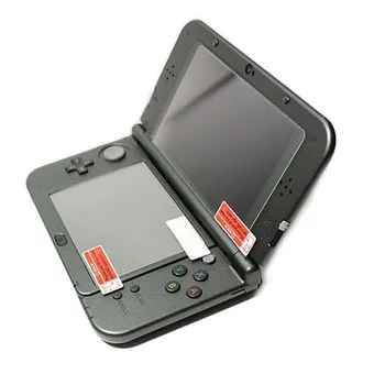 Горната Защитно Фолио за LCD екран от закалено стъкло + Долна ПАТ Прозрачен Защитен Филм с Пълно Покритие за Nintendo New 3DS XL/ LL 3DSXL / 3DSLL