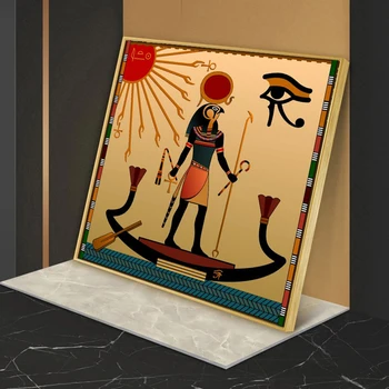 Древнеегипетская вярата В Бога Слънце, Живопис, Извежда Плакат HD Снимки, Отпечатани на Платно, Използвани за Домашен интериор Естетика Стая