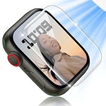 Защитно Прозрачно Защитно Фолио За Apple Watch Ultra 8 7 6 SE 5 4 3 Гидрогелевая Филм iWatch 45 мм 41 ММ 44 мм 40 42 38 мм и 49 мм
