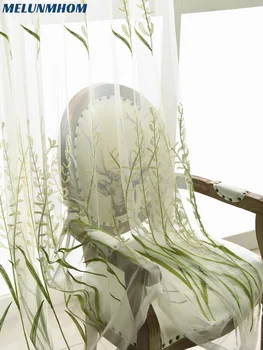 Нов Прием на Промоция Тъкани Кортина Фигура Спайк Тюл за Хола Екрани Марлевая Прежди Прозрачна Завеса за Спални по Поръчка