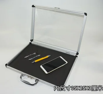 Портфейли, бизнес OL скоростна чип чанта алуминиев Твърд Ролка pvc прозрачен