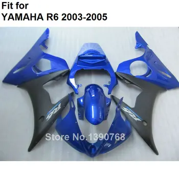 Послепродажные част на тялото обтекатели за Yamaha YZF R6 2003 2004 2005 тъмно син черен комплект обтекателей мотоциклет YZFR6 03 04 05 BC22