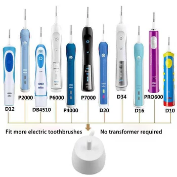 Преносимо Зарядно за Електрическа Четка за зъби EU Plug Сменяеми Четки за Зъби зарядно устройство ще захранване на База Поставка Притежателя Адаптер за Braun Oral Серия B