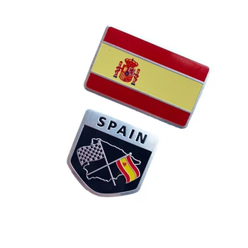 Флаг на Испания Национален Флаг Алуминиев Автомобилен Стайлинг 3D Щит с Емблемата на Иконата Аксесоари за Мотоциклети Seat Leon Ibiza Ford Citroen VW