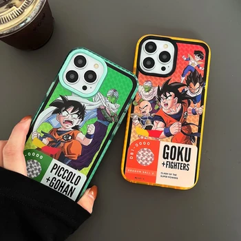 Япония Аниме Dragon Ball son Goku Играчки Калъф За Телефон За iPhone 13 12 11 Pro Max XR XS MAX 8x7 SE Двойка Анти-капка Мек Калъф Подарък